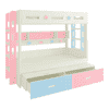 Astra Engineered Wood Box & Drawer Storage Bunk Bed English Pink Sky Blue