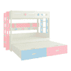 Astra Engineered Wood Box & Drawer Storage Bunk Bed English Pink Sky Blue