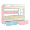 Astra Engineered Wood Box & Drawer Storage Bunk Bed English Pink Sky Blue
