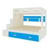 Austin Engineered Wood Box & Drawer Storage Bunk Bed Azure Blue
