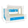 Austin Engineered Wood Box & Drawer Storage Bunk Bed Azure Blue