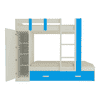 Evita Trundle Engineered Wood Box Storage Bunk Bed Azure Blue