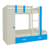 Evita Trundle Engineered Wood Box Storage Bunk Bed Azure Blue