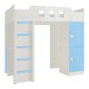 Siona Engineered Wood Box & Drawer Storage Bunk Bed Sky Blue