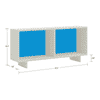 Minerva Engineered Wood Drawer Storage Bed in Blue Colour