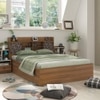 Winslet Engineered Wood King Size Box Storage Bed In Exotic Teak Finish Finish