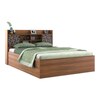 Winslet Engineered Wood King Size Box Storage Bed In Exotic Teak Finish Finish