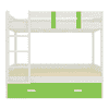 Adonica Engineered Wood Drawer Storage Bunk Bed Verdant Green