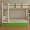 Adonica Engineered Wood Drawer Storage Bunk Bed Verdant Green
