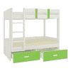 Adonica Engineered Wood Drawer Storage Bunk Bed Verdant Green
