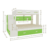 Austin Engineered Wood Box & Drawer Storage Bunk Bed Verdant Green