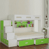 Austin Engineered Wood Box & Drawer Storage Bunk Bed Verdant Green