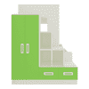 Austin Engineered Wood Box & Drawer Storage Bunk Bed Verdant Green