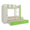 Evita Trundle Engineered Wood Box Storage Bunk Bed Verdant Green