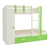 Evita Trundle Engineered Wood Box Storage Bunk Bed Verdant Green