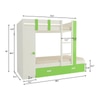 Evita Trundle Engineered Wood Box Storage Bunk Bed Verdant Green