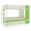 Rio Engineered Wood Box & Drawer Storage Bunk Bed Verdant Green
