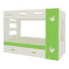 Rio Engineered Wood Box & Drawer Storage Bunk Bed Verdant Green