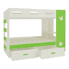 Rio Engineered Wood Box & Drawer Storage Bunk Bed Verdant Green