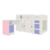 Sonoma Engineered Wood Drawer Storage Bed in pink Colour