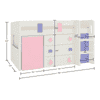 Sonoma Engineered Wood Drawer Storage Bed in pink Colour