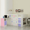 Sonoma Engineered Wood Drawer Storage Bed in pink Colour