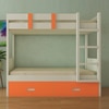 Adonica Engineered Wood Drawer Storage Bunk Bed Light Orange