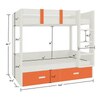 Adonica Engineered Wood Drawer Storage Bunk Bed Light Orange