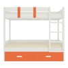 Adonica Engineered Wood Drawer Storage Bunk Bed Light Orange