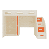 Bonita Engineered Wood Drawer and Box Storage Bed in Orange Colour