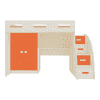 Bonita Engineered Wood Drawer and Box Storage Bed in Orange Colour