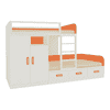 Eskada Engineered Wood Box & Drawer Storage Bunk Bed Light Orange