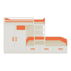 Eskada Engineered Wood Box & Drawer Storage Bunk Bed Light Orange