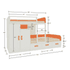 Eskada Engineered Wood Box & Drawer Storage Bunk Bed Light Orange