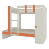 Evita Engineered Wood Box Storage Bunk Bed Light Orange