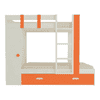 Evita Trundle Engineered Wood Box Storage Bunk Bed Light Orange