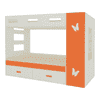 Rio Engineered Wood Box & Drawer Storage Bunk Bed Light Orange
