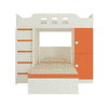 Siona Engineered Wood Box & Drawer Storage Bunk Bed Light Orange