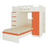 Siona Engineered Wood Box & Drawer Storage Bunk Bed Light Orange