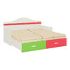 Arcadia Engineered Wood Drawer Storage Bed in Multicolour Colour