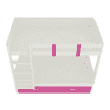 Adonica Engineered Wood Drawer Storage Bunk Bed Barbie Pink