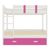 Adonica Engineered Wood Drawer Storage Bunk Bed Barbie Pink