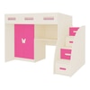 Bonita Engineered Wood Drawer and Box Storage Bed in Pink Colour
