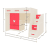 Bonita Engineered Wood Drawer and Box Storage Bed in Pink Colour
