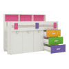 Cherokee Engineered Wood Drawer and Box Storage Bed in Multicolour Colour
