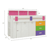 Cherokee Engineered Wood Drawer and Box Storage Bed in Multicolour Colour