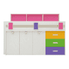 Cherokee Engineered Wood Drawer and Box Storage Bed in Multicolour Colour