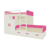Eskada Engineered Wood Box & Drawer Storage Bunk Bed Barbie Pink