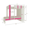 Evita Engineered Wood Box Storage Bunk Bed Barbie Pink