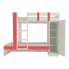 Evita Engineered Wood Box Storage Bunk Bed Strawberry Pink